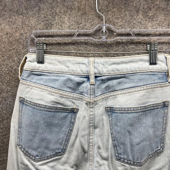 PacSun Jeans Womens 24 Light Wash Patchwork Colorblock Mom High Rise Denim - Picture 6 of 12